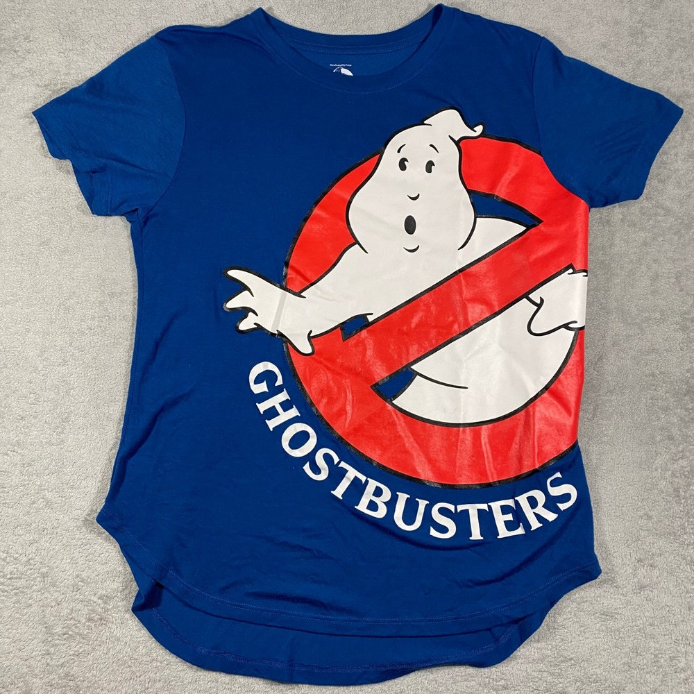 Freeze Ghostbusters Graphic T-Shirt Womens XL Blue Short Sleeve Movie Tee